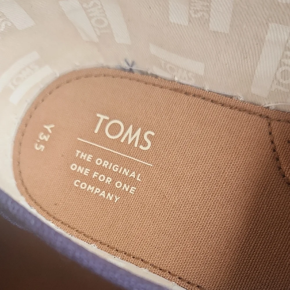TOMS Women's Canvas Slip-On Moccasins — Navy Blue